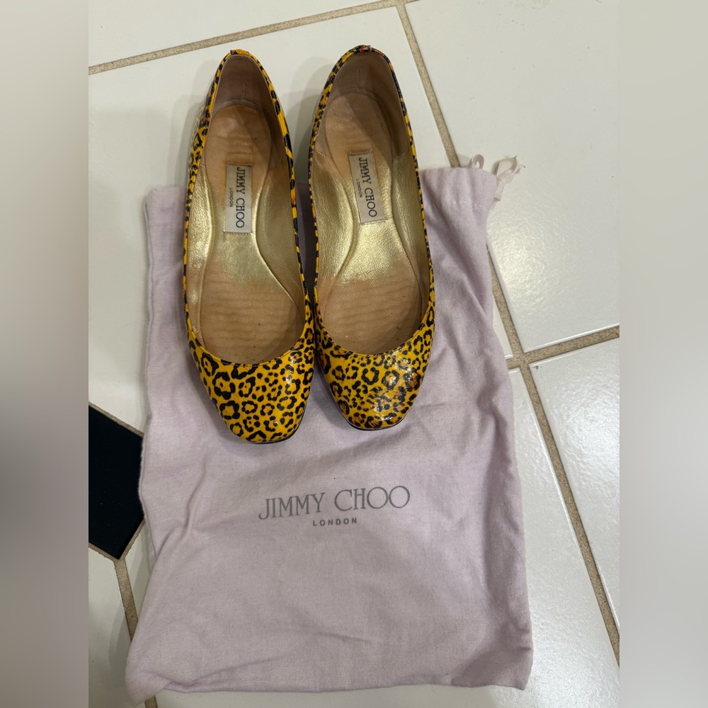 Jimmy Choo Leopard Flats